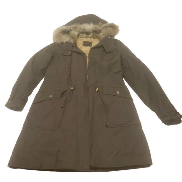 Khaki Button Down Coat - Picture 1 of 8